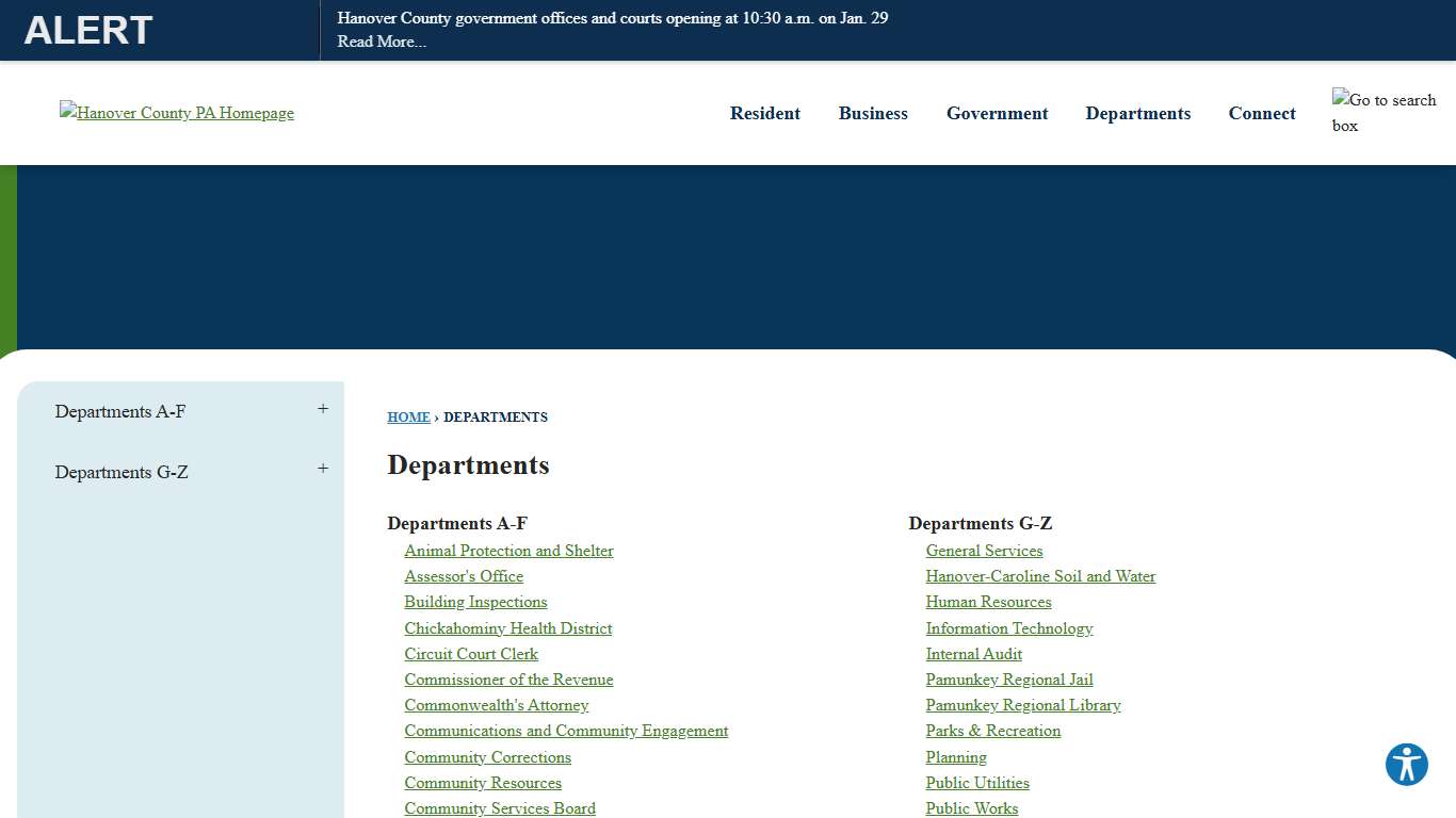 Departments Hanover County, VA