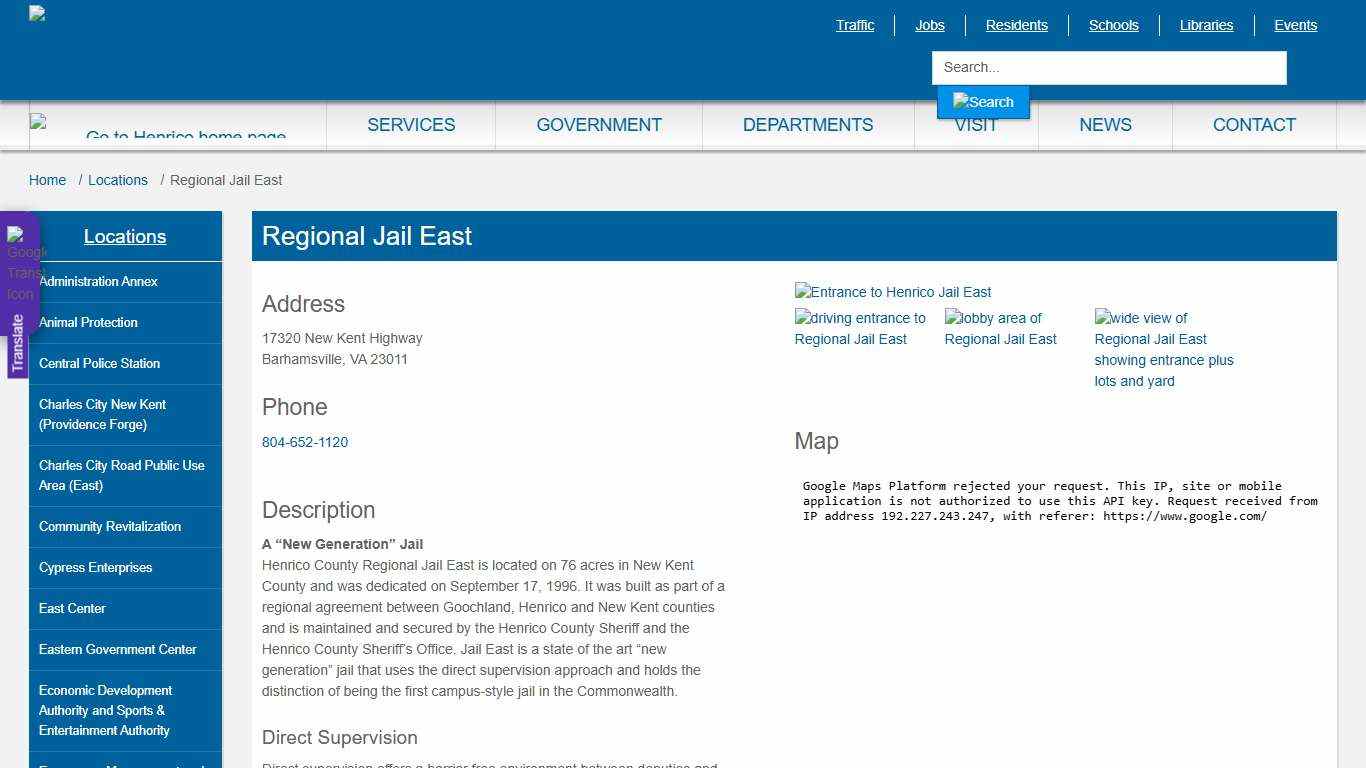 Regional Jail East » Henrico County, Virginia